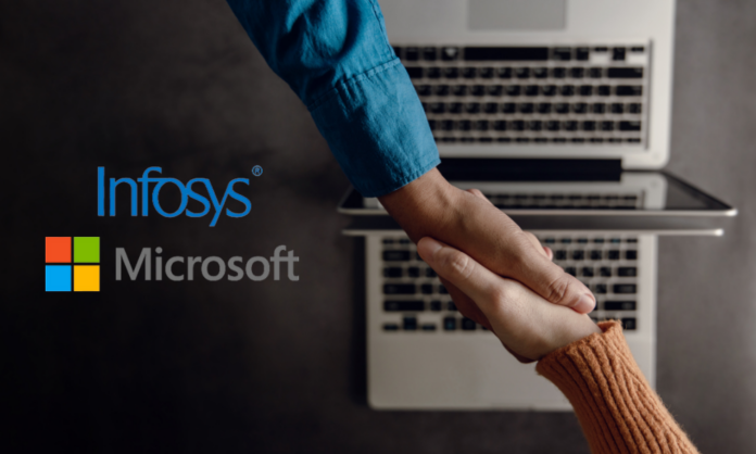 Infosys and Microsoft logo