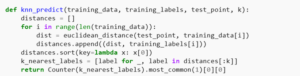 Prediction Function for KNN