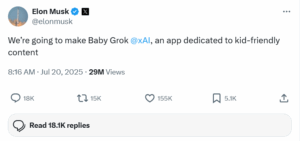 Elon Musk Unveils Baby Grok