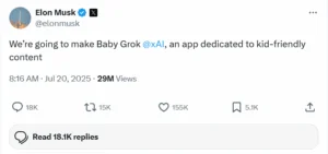 Elon Musk Unveils Baby Grok